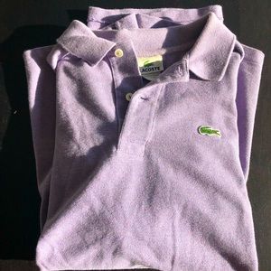Men’s Lacoste polo, size 6, XL, heathered purple